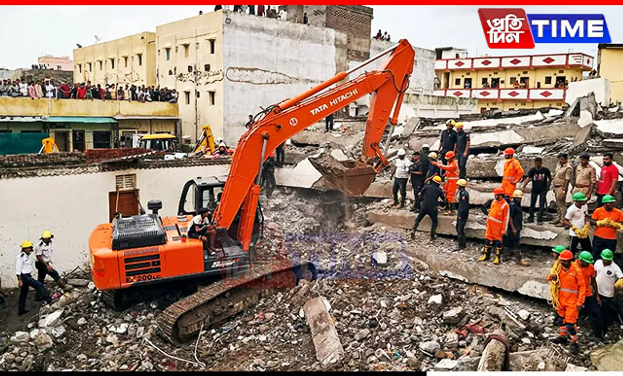 7 Bodies Recovered After Building Collapse in Gujarat's Surat Amid Heavy Rains